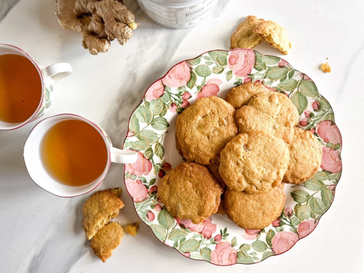 Cookies au thé et au gingembre confit, sans gluten - Recettes de cuisine  Ôdélices