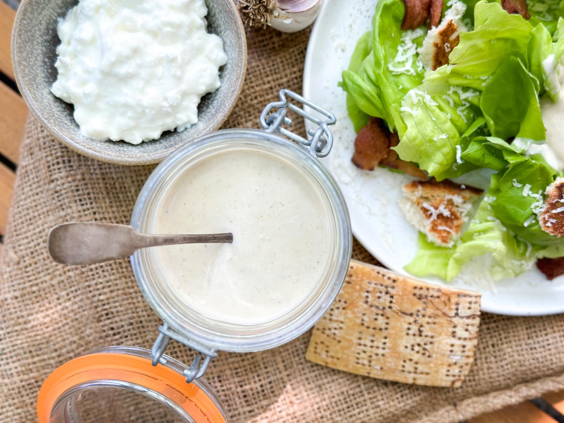 cottage cheese vinaigrette cesar