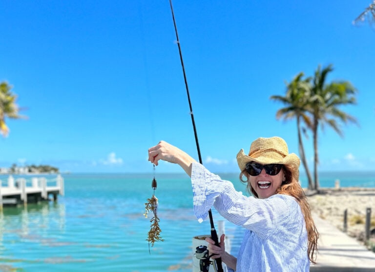 Manon Lapierre la petite bette à la pêche dans les Keys en Floride