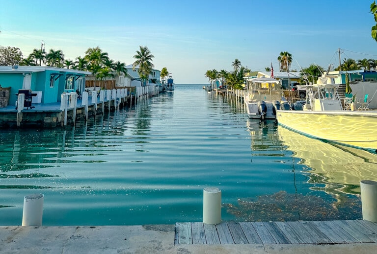 maisons sur l'eau dans les Keys en Floride