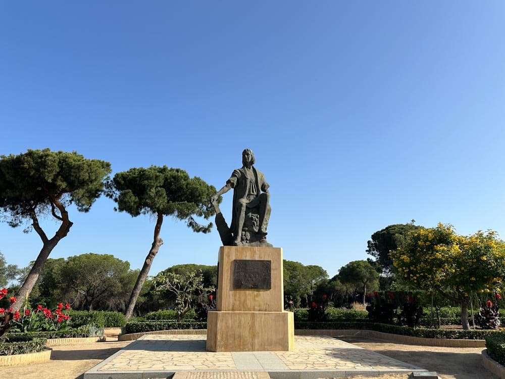 Monasterio de la Rabida, statue de Christophe Colomb