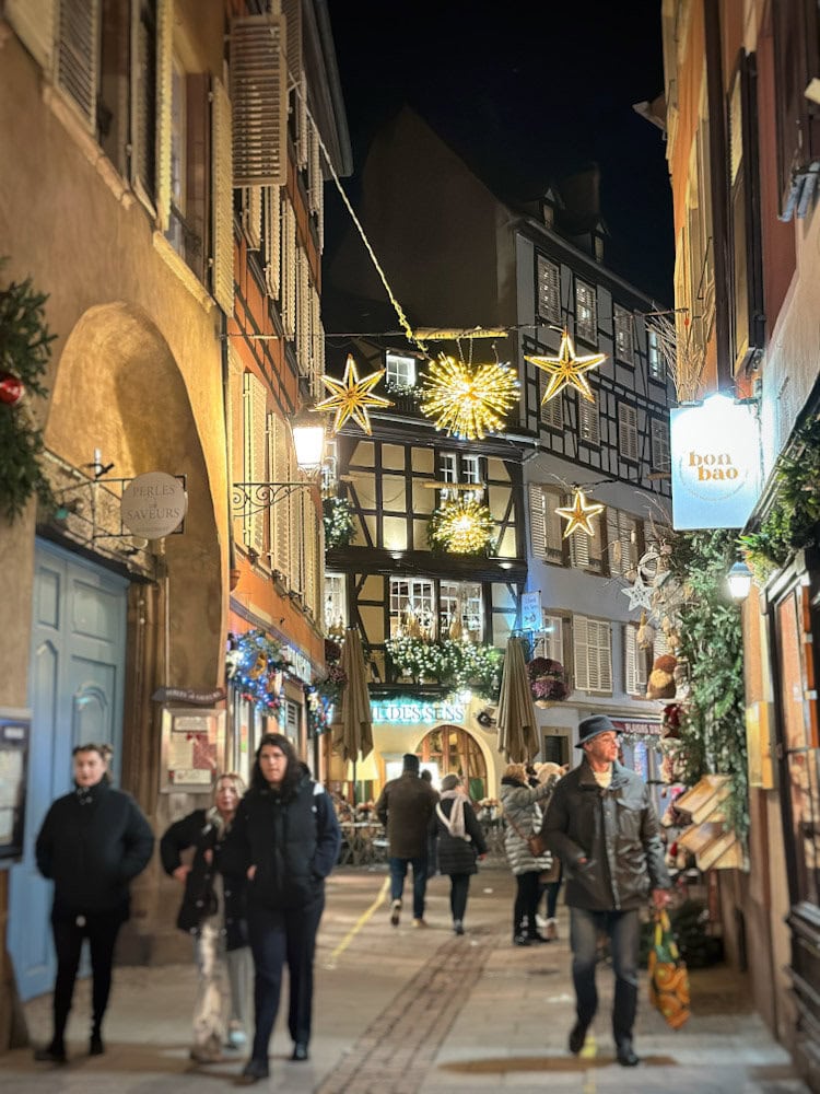 petite france strasbourg durant le march de noël