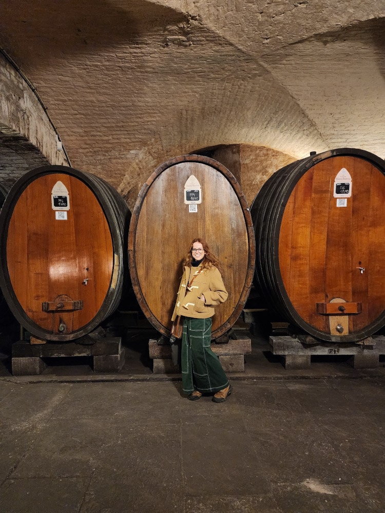 Manon Lapierre dans les caves historique des hospices de Strasbourg