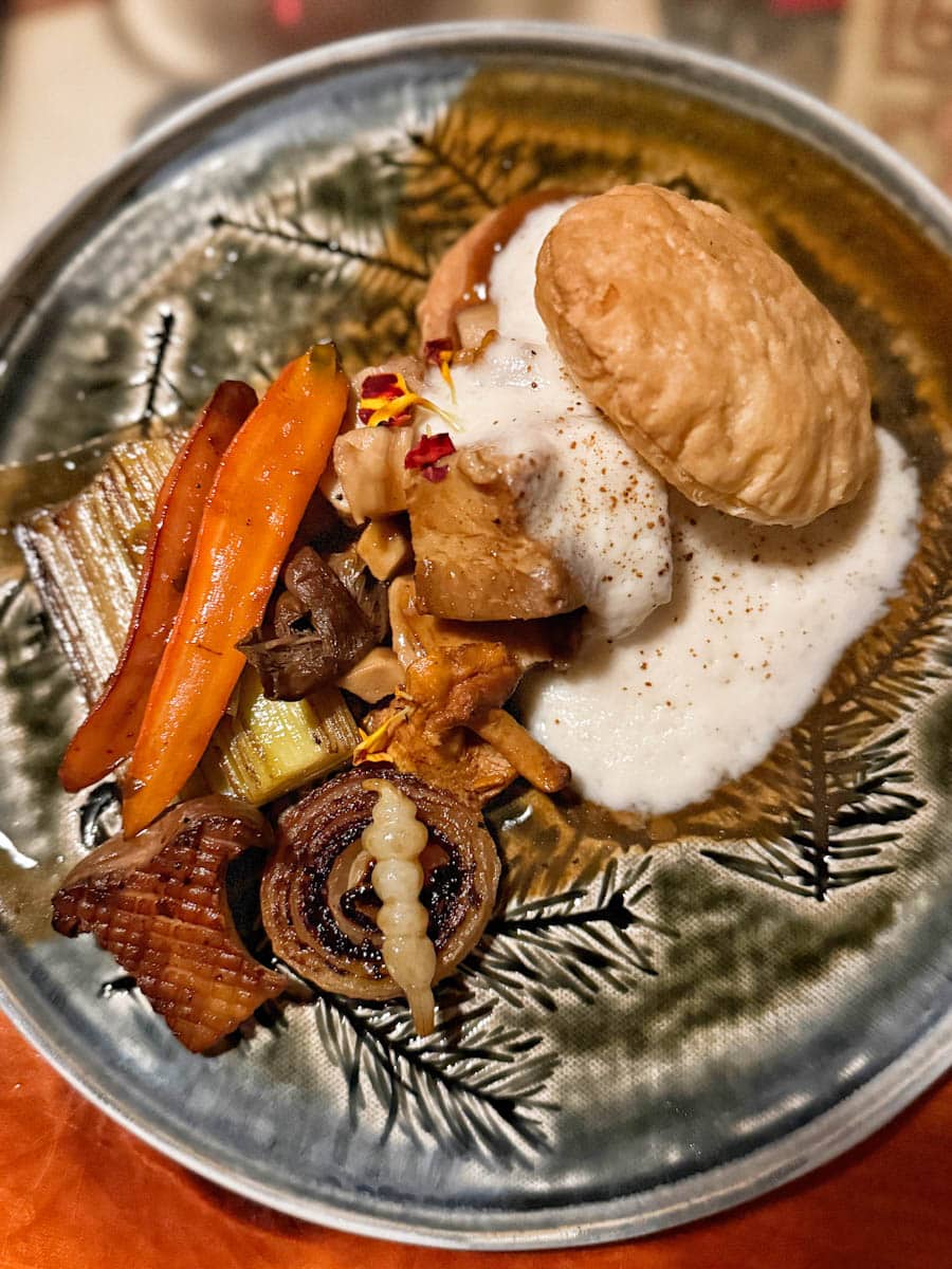 plat de repas gastronomique au Presbytère Saint-Stanislas