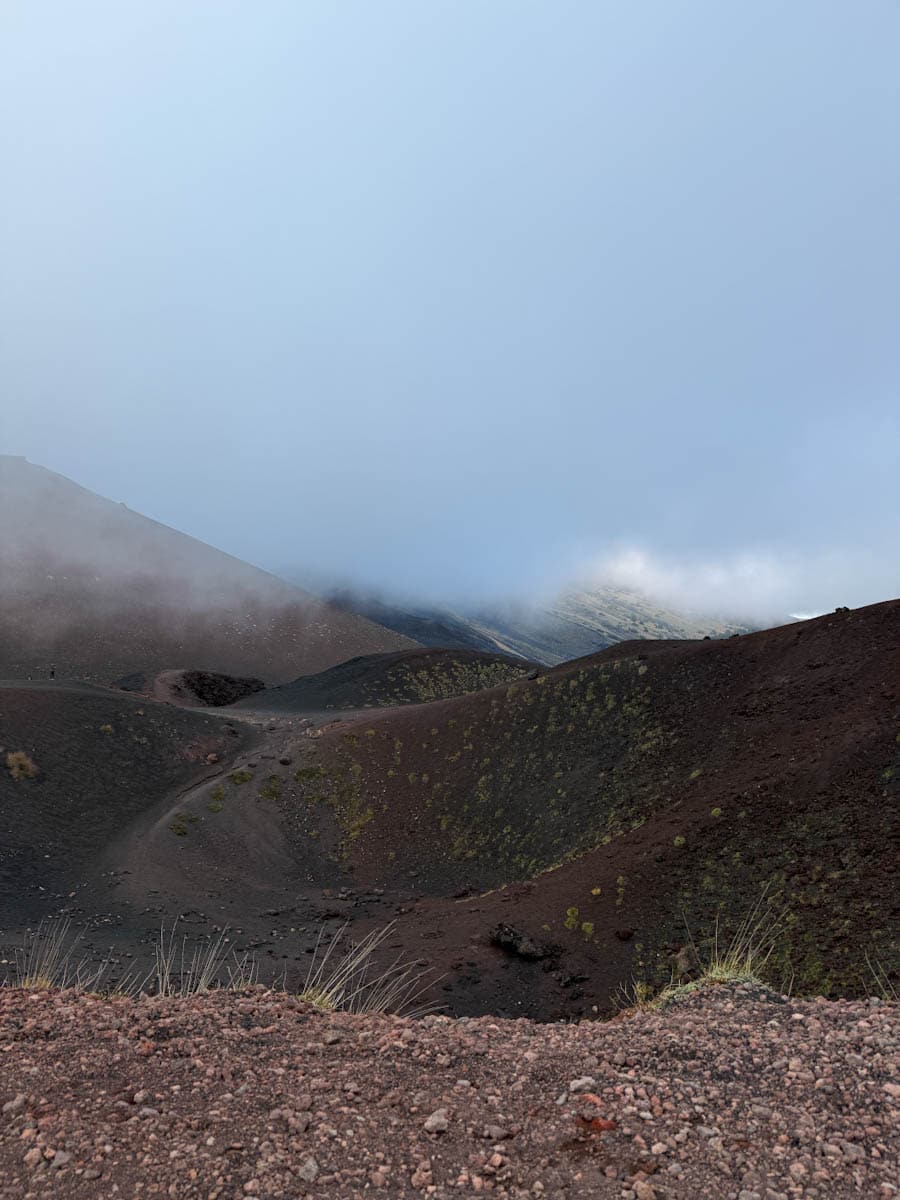 Vue de l'Etna sous la brume