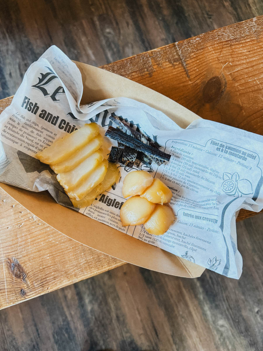 Dégustation de pétoncle, flétant et hareng fumé au Fumoir d'Antan