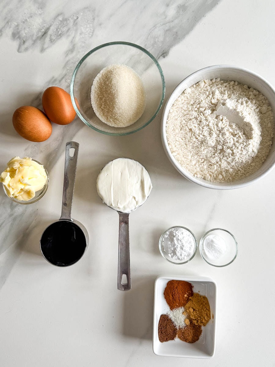 ingrédients muffins pain d'épices