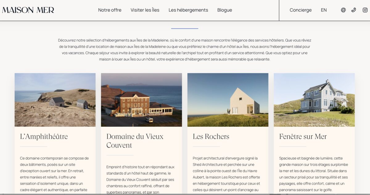 maison mer page web