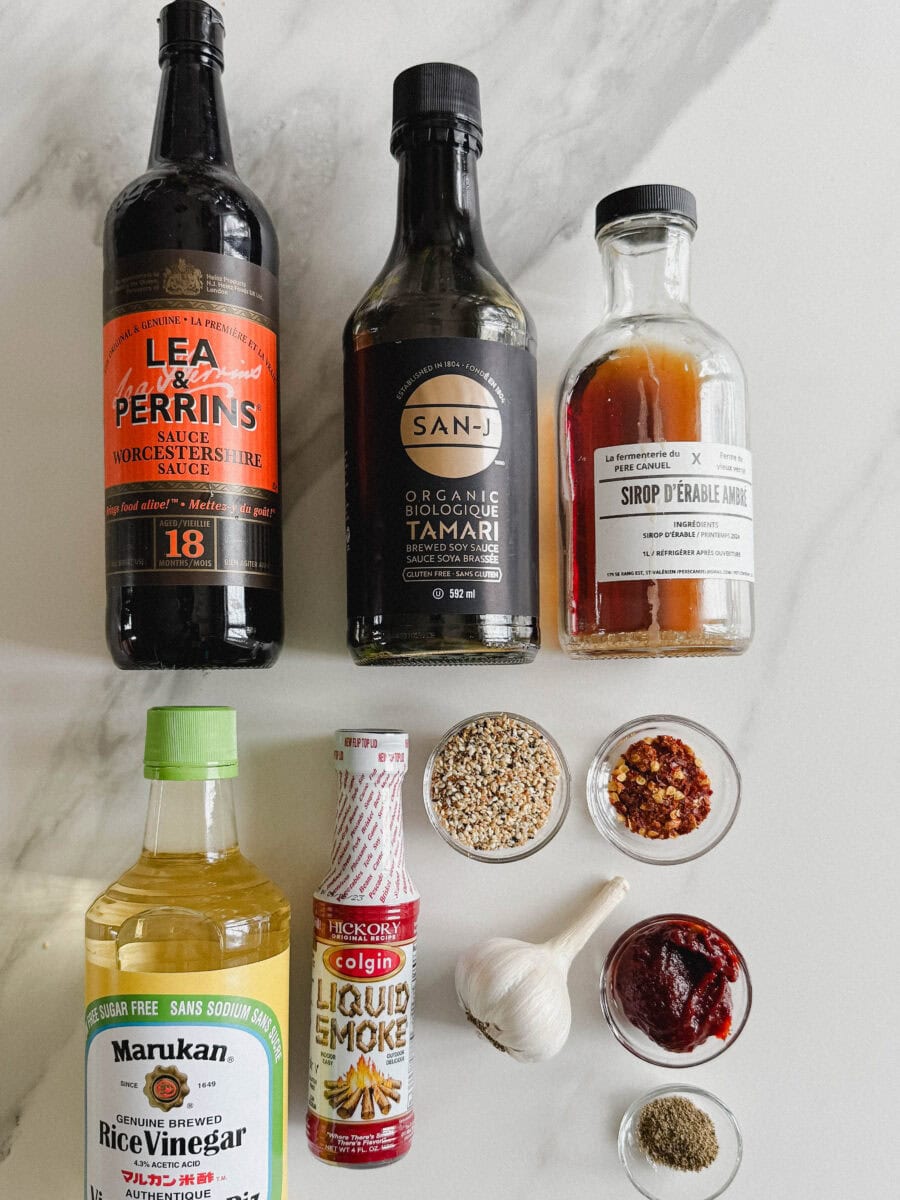 ingrédients pour marinade jerky gochujang