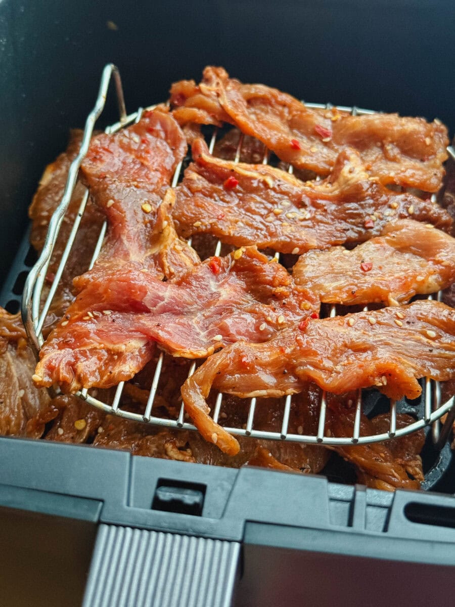 jerky de porc sur grille air fryer
