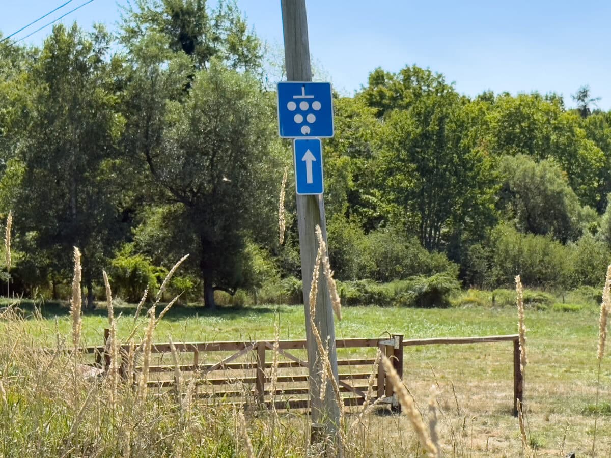 pancarte de signalisation route des vins Annapolis