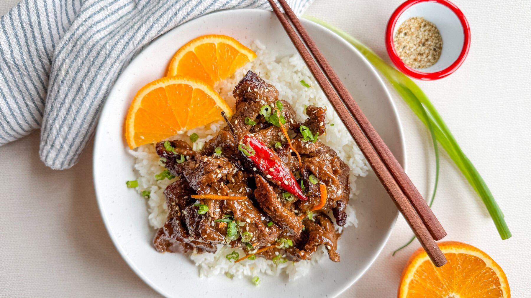 Boeuf à l’orange express au air fryer