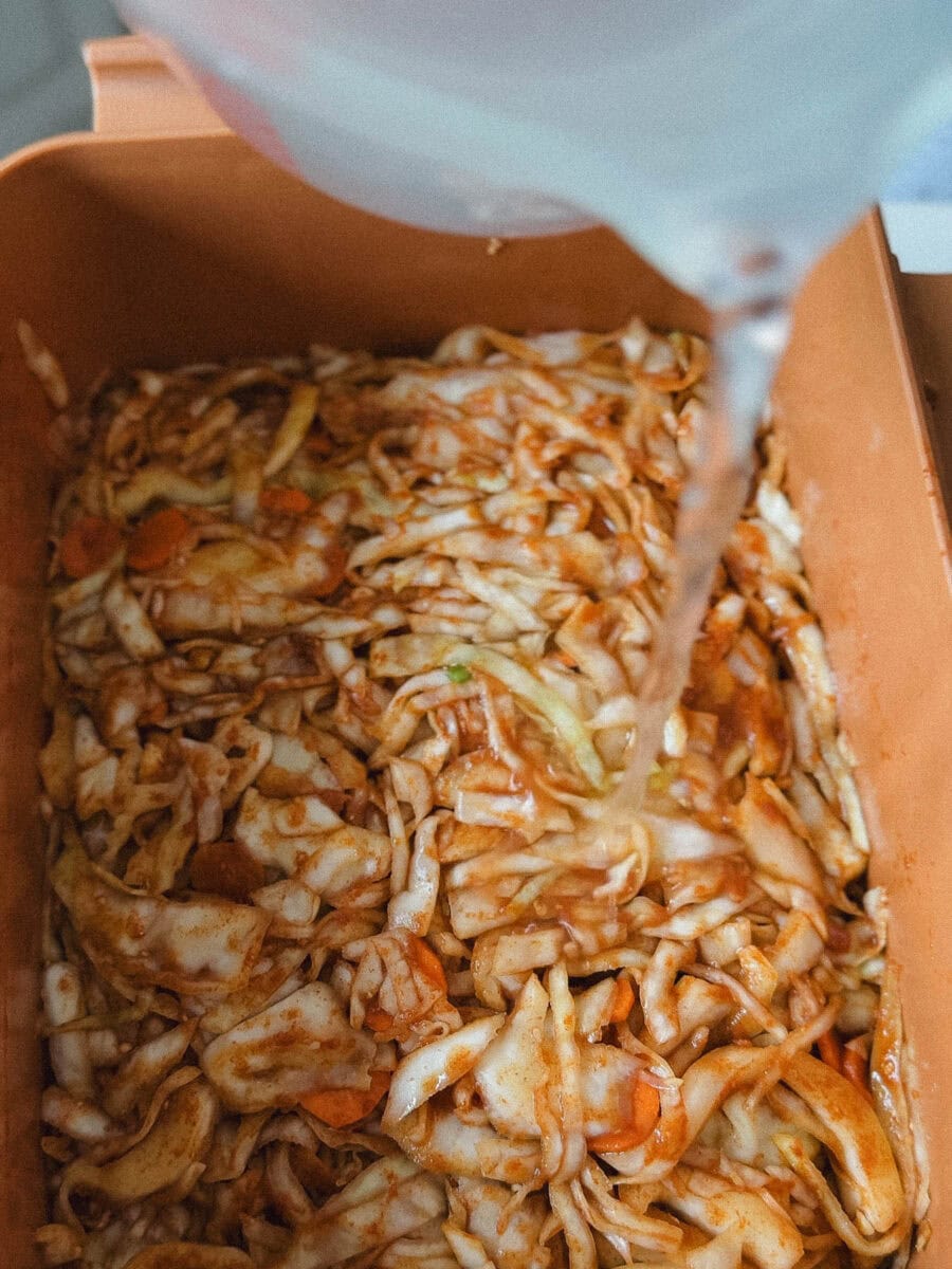 kimchi avnt fermentation dans pot à kimchi coréen