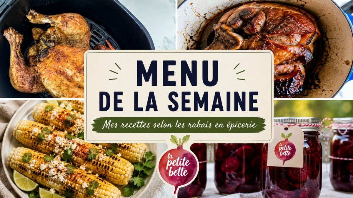 Menu de la semaine La petite bette 4 photos de recettes et titre