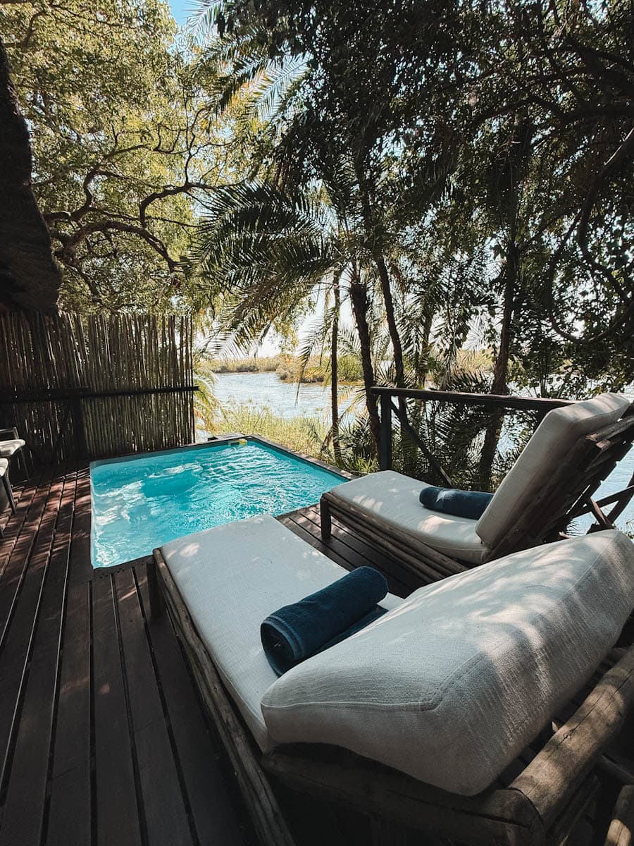 piscine privée dans cabine Kaza lodge croisieurope