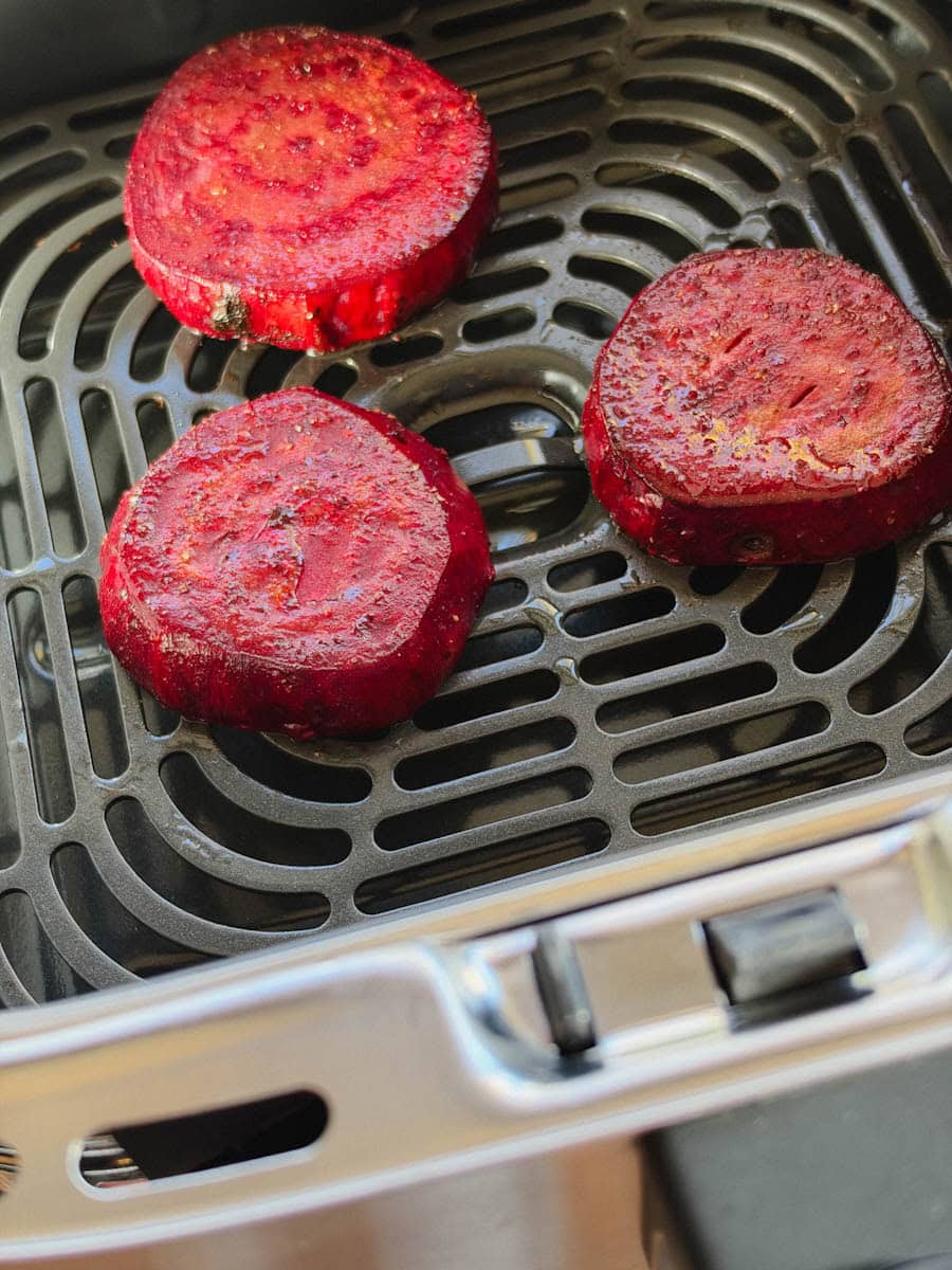 3 tranches de betterave grillée air fryer