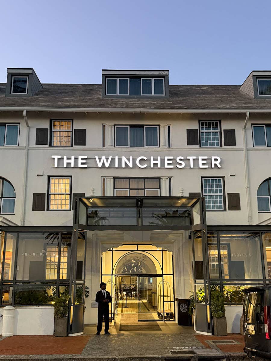 The Winchester Hotel Cape Town vue de devant au coucher du soleil