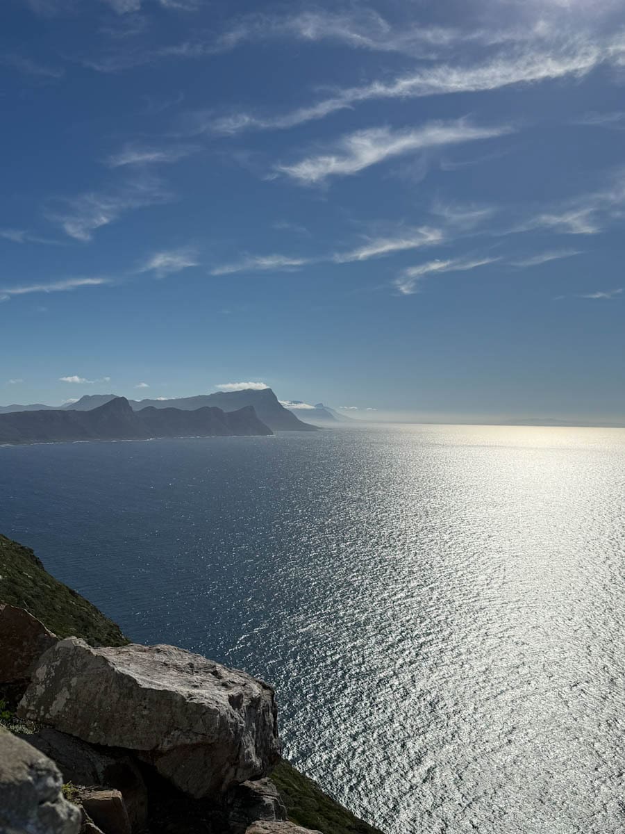 Vue de l'océan indien du Cap de Bonne Espérance